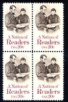 Abraham Lincoln and Tad Lincoln Block of 4 Mint Stamps United States, 1984